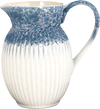 Greengate Jug Alice | Zeitlose Kanne in Ripple Blue | Hochwertiger Keramikkrug