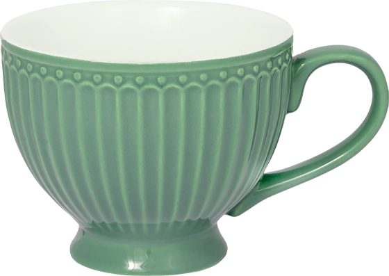 Greengate Alice Dusty Green Tea Cup: Elegante Teetasse für Naturliebhaber