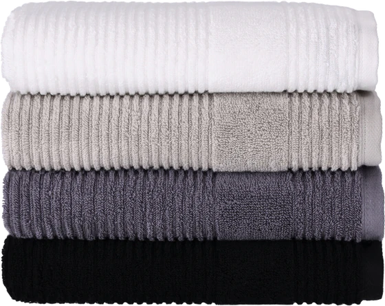 Handtuch Tomorrow von Vossen - Luxushandtuch aus 100% Baumwolle, ökologisch und vegan, mit Streifenstruktur, Made in Austria