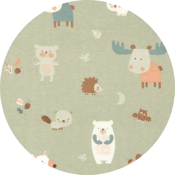 ALVI® Baby-Mäxchen Außensack - Baby Forest | Mitwachsender Schlafsack 2,5 TOG