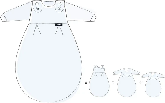 ALVI® Baby-Mäxchen Außensack - Baby Forest | Mitwachsender Schlafsack 2,5 TOG