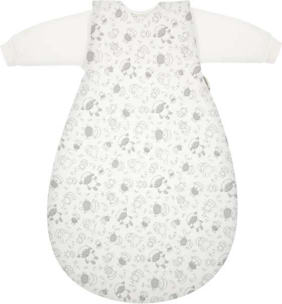 ALVI® Baby-Mäxchen Außensack - Schäfchen 337-6 | Mitwachsender Babyschlafsack 2,5 TOG