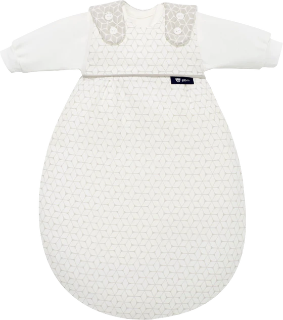 ALVI® Baby-Mäxchen Außensack - Graphic Taupe | Mitwachsender Babyschlafsack 2,5 TOG
