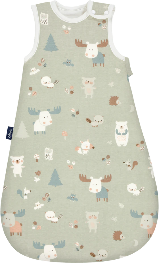 ALVI® Baby-Maxime Ganzjahresschlafsack - 021-0 Baby Forest | Baumwoll Jersey mit 1,5 TOG