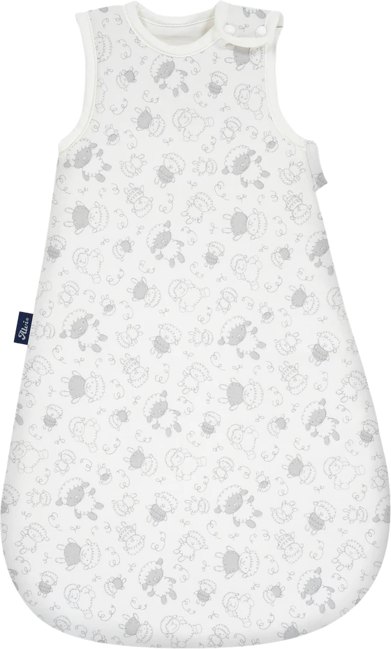 ALVI® Baby-Maxime Ganzjahresschlafsack - 337-6 Schäfchen | Baumwoll Jersey mit 1,5 TOG