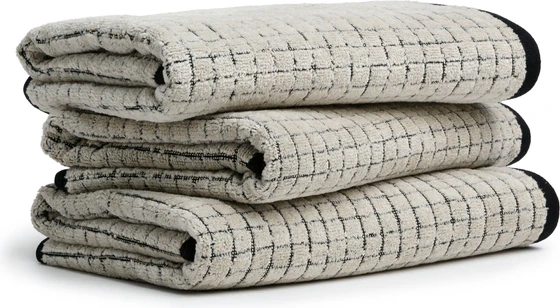 Möve Eden Home Spa Collection – Design Kästchenstruktur in Velours aus 90% Baumwolle und 10% Leinen