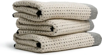 MÖVE Eden Duschtücher, Design Piqueestruktur mit umgelegtem Saum – Luxuriös, saugfähig & nachhaltige Home Spa Collection