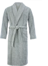 Möve Eden Schalkragenmantel mit Kästchenstruktur in Velour – Luxuriöser Unisex-Bademantel mit Kästchen