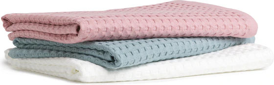 Möve Piquee Handtuchserie – Leichtes Baumwoll-Duschtuch mit Massageeffekt