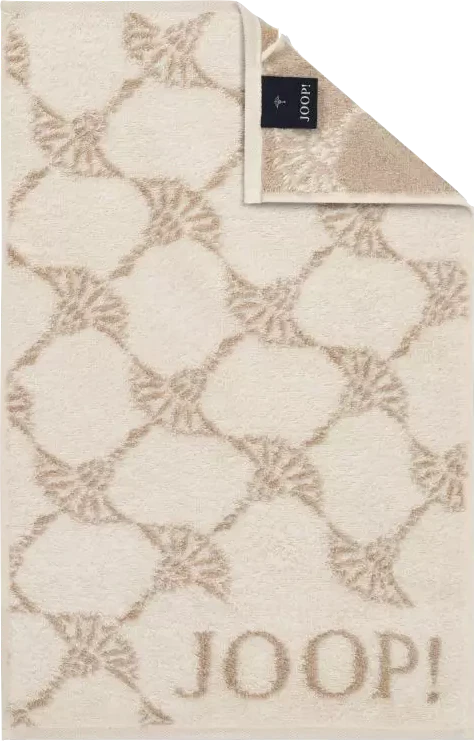 JOOP! Classic Cornflower-Serie 1611 - 36 in Creme – Exklusives, extraflauschiges Walkfrottier aus 100 % Baumwolle