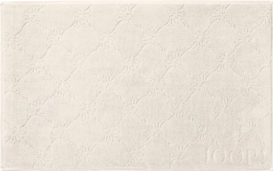 JOOP! Badematte Uni Cornflower 1670 - 356 in Creme – Stilvolles Design aus 100 % Baumwolle