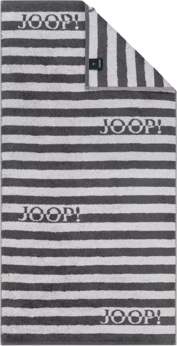 JOOP! Split Stripes 1713-77 in Stein – Edles Walkfrottier im modernen Streifenlook