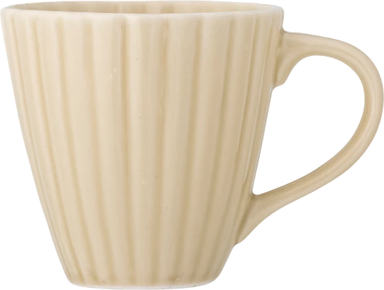 Bloomingville Latina Becher in der Farbe Nature | Zeitloser Steinzeug-Becher in natürlichem Beige