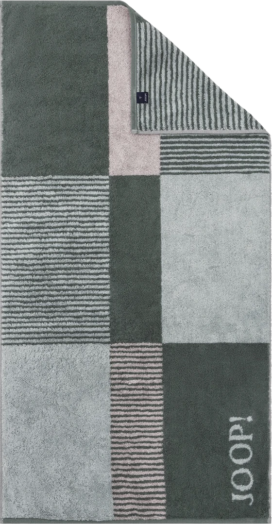 JOOP! Divided Squares 1705-44 in Salbei – Edles Walkfrottier mit modernem Squares-Design