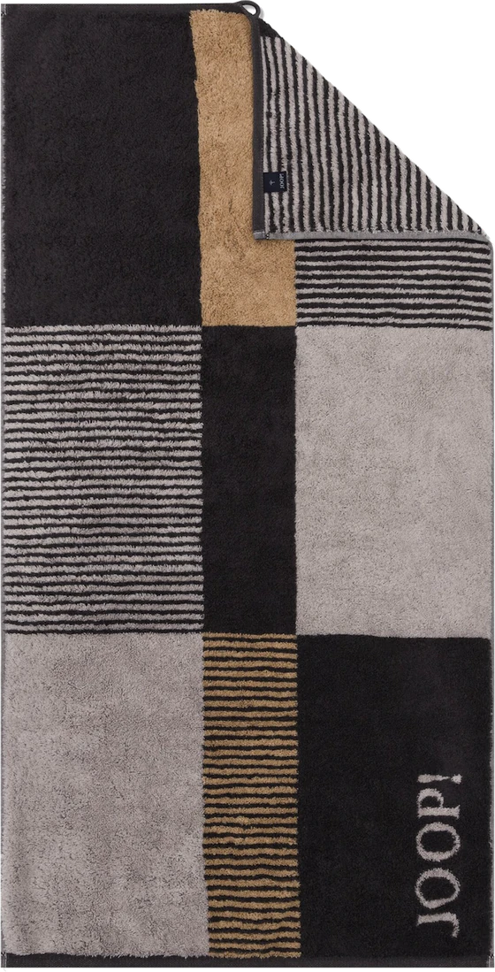 JOOP! Divided Squares 1705-73 in Stein – Luxuriöses Walkfrottier mit modernem Squares-Design