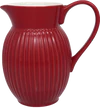 GreenGate Alice Krug | Jug 1,5 L (Claret Red) – Eleganter Steingut-Krug in Dunkelrot