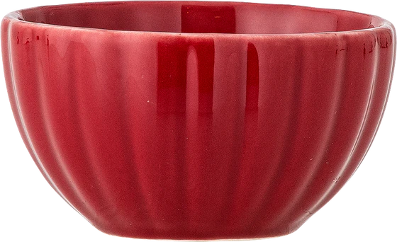 Bloomingville Schale “Latina” aus Steingut – rot, 165 ml, spülmaschinengeeignet