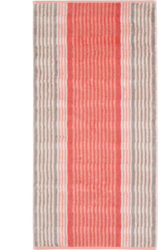 Cawoe Frottiertücher Noblesse Harmony 1085 – Koralle, 100% Baumwolle