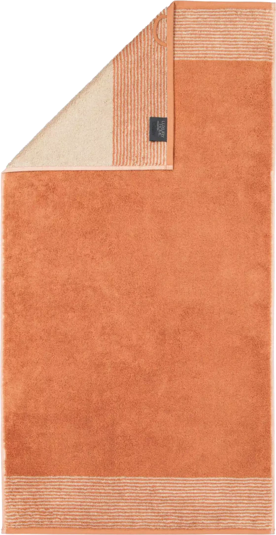 Cawö Frottiertücher Two-Tone 590-32 Kupfer – Hochwertige Walkfrottier-Handtücher aus 100 % Baumwolle