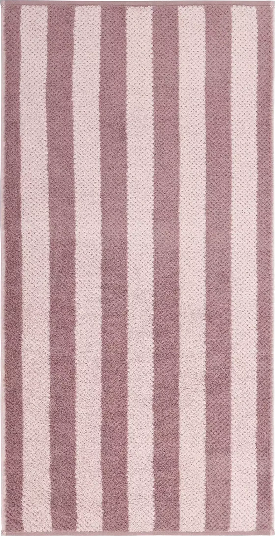 Cawö Frottiertücher Pure Stripes 6502-22 Vintage Rose – Hochwertige Streifen-Handtücher aus 100 % Baumwolle