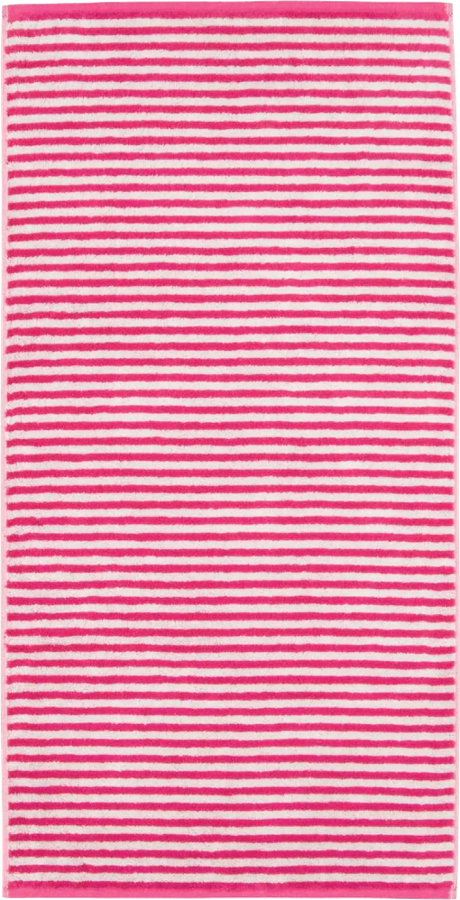 Cawö Frottiertücher Campus Ringel 955-22 Pink – Hochwertige Streifen-Handtücher aus 100 % Baumwolle