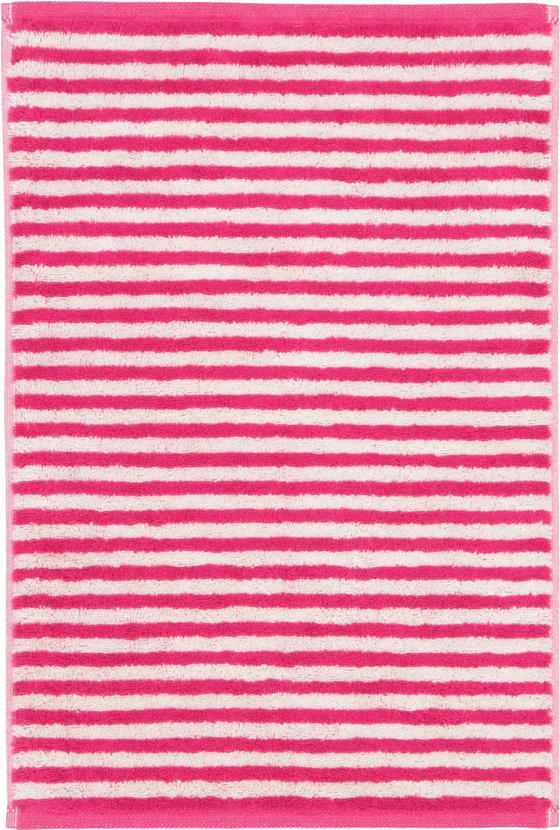 Cawö Frottiertücher Campus Ringel 955-22 Pink – Hochwertige Streifen-Handtücher aus 100 % Baumwolle