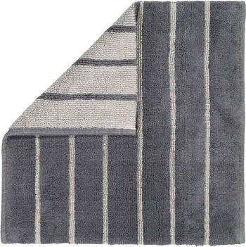 Cawö Badteppich Balance 1008-73 Anthrazit – Edler Wende-Badteppich aus 100 % Baumwolle