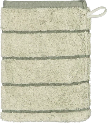 Cawö Handtuch Balance 6232-44 Wasabi – Hochwertiges Wende-Handtuch im Streifen-Design aus 100 % Baumwolle
