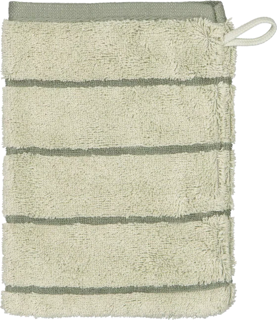 Cawö Handtuch Balance 6232-44 Wasabi – Hochwertiges Wende-Handtuch im Streifen-Design aus 100 % Baumwolle