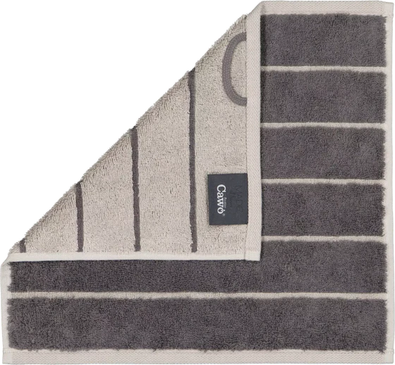 Cawö Handtuch Balance 6232-73 Anthrazit – Hochwertiges Wende-Handtuch im Streifen-Design aus 100 % Baumwolle