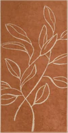 Cawö Handtuch Atelier 6239-33 Kupfer – Edles Wende-Handtuch mit floralem Muster aus 100 % Baumwolle