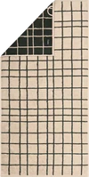 Cawö Handtuch Atelier 6241-37 Beige – Hochwertiges Wende-Handtuch mit feinem Karomuster aus 100 % Baumwolle