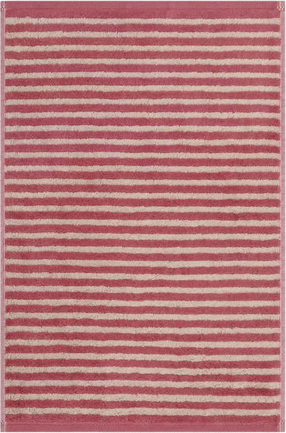 Cawö Handtuch Lines 6255-23 Beere – Hochwertiges Wende-Handtuch mit Ringelstreifen aus 100 % Baumwolle