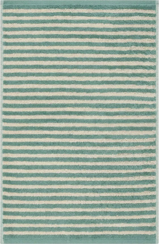 Cawö Handtuch Lines 6255-43 Fjord – Hochwertiges Wende-Handtuch mit Ringelstreifen aus 100 % Baumwolle