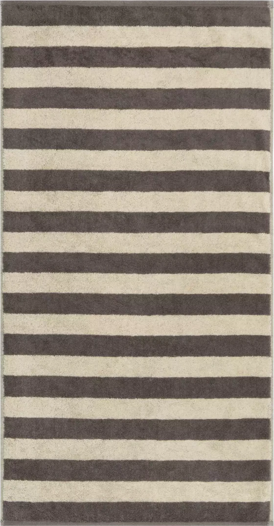 Cawö Handtuch Lines 6256-33 Pepper – Hochwertiges Wende-Handtuch mit Blockstreifen aus 100 % Baumwolle