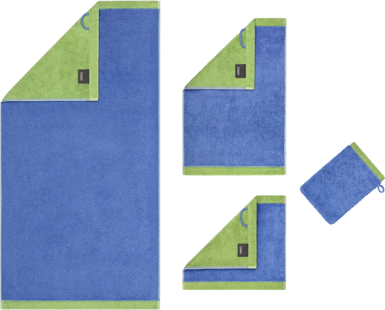 Cawö Handtuch Lifestyle Splash 7071-14 Capri/Pistazie – Hochwertiges Wende-Handtuch aus 100 % Baumwolle