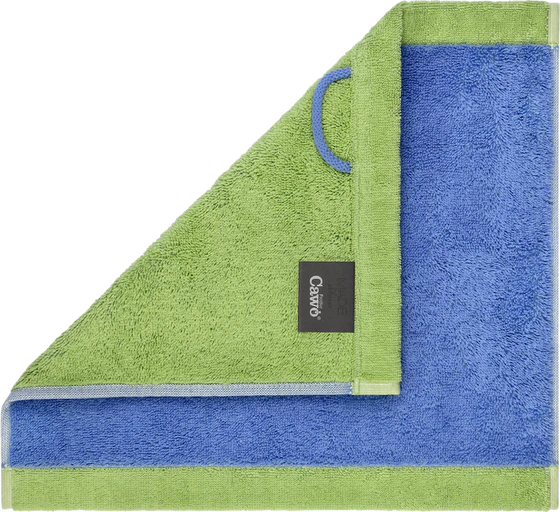 Cawö Handtuch Lifestyle Splash 7071-14 Capri/Pistazie – Hochwertiges Wende-Handtuch aus 100 % Baumwolle