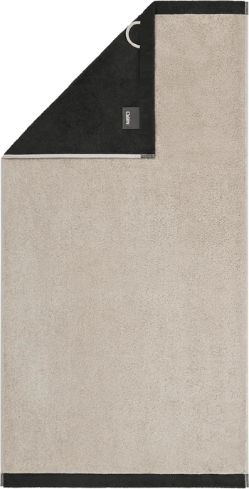 Cawö Handtuch Lifestyle Splash 7071-37 Leinen/Basalt – Hochwertiges Wende-Handtuch aus 100 % Baumwolle