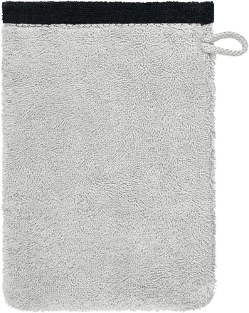 Cawö Handtuch Lifestyle Splash 7071-79 Platin/Schwarz – Wende-Handtuch aus 100 % Baumwolle