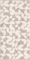 Cawö Handtuch Studio 6251-33 Leinen – Hochwertiges Handtuch mit grafischem Muster aus 100 % Baumwolle