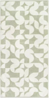 Cawö Handtuch Studio 6251-43 Wasabi – Hochwertiges Handtuch mit grafischem Muster aus 100 % Baumwolle
