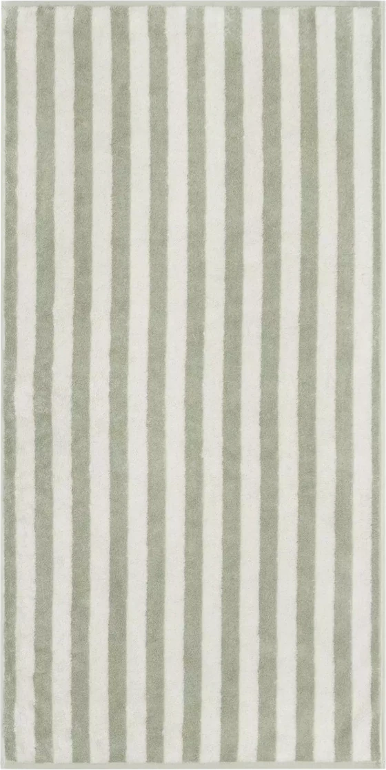 Cawö Handtuch Studio 6252-43 Wasabi – Hochwertiges Handtuch mit Streifen-Design aus 100 % Baumwolle