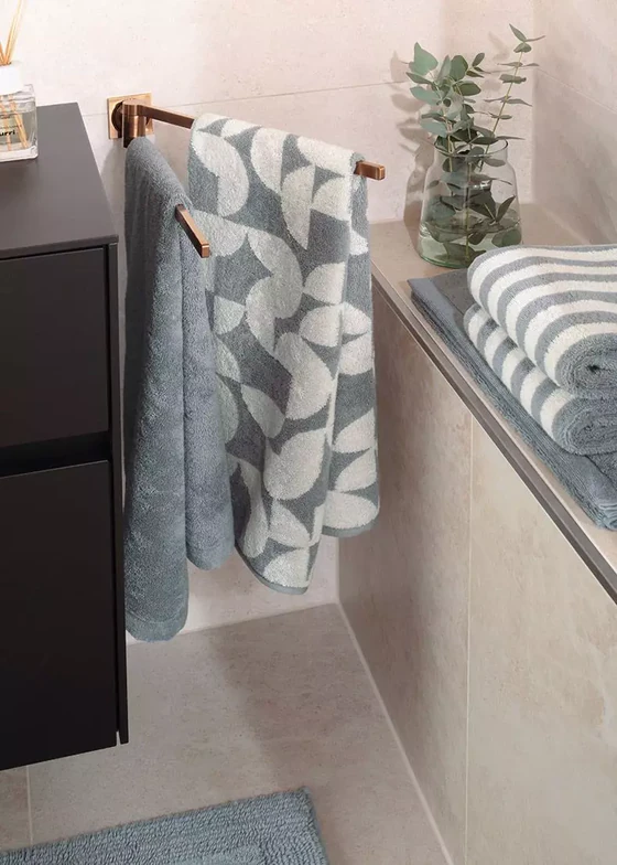 Cawö Handtuch Studio 6252-13 Nordic Blue – Hochwertiges Handtuch mit Streifen-Design aus 100 % Baumwolle