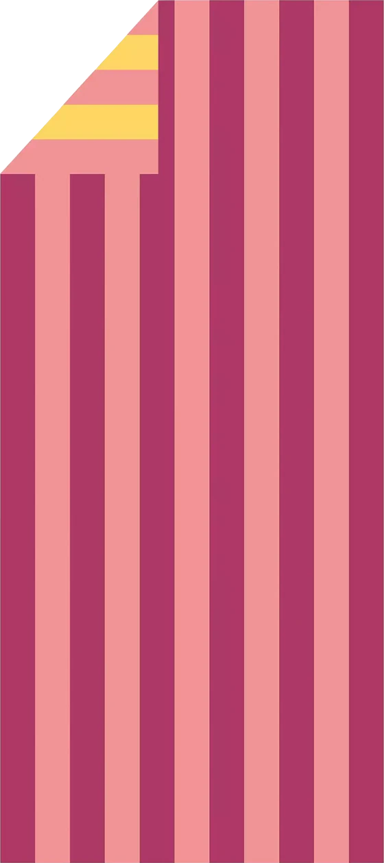 Cawö Strandtuch Tropical 5577-22 Sunset – Streifen-Strandtuch in Pink aus 100 % Baumwolle