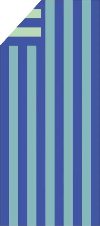 Cawö Strandtuch Tropical 5577-11 Aqua – Streifen-Strandtuch in Blau aus 100 % Baumwolle