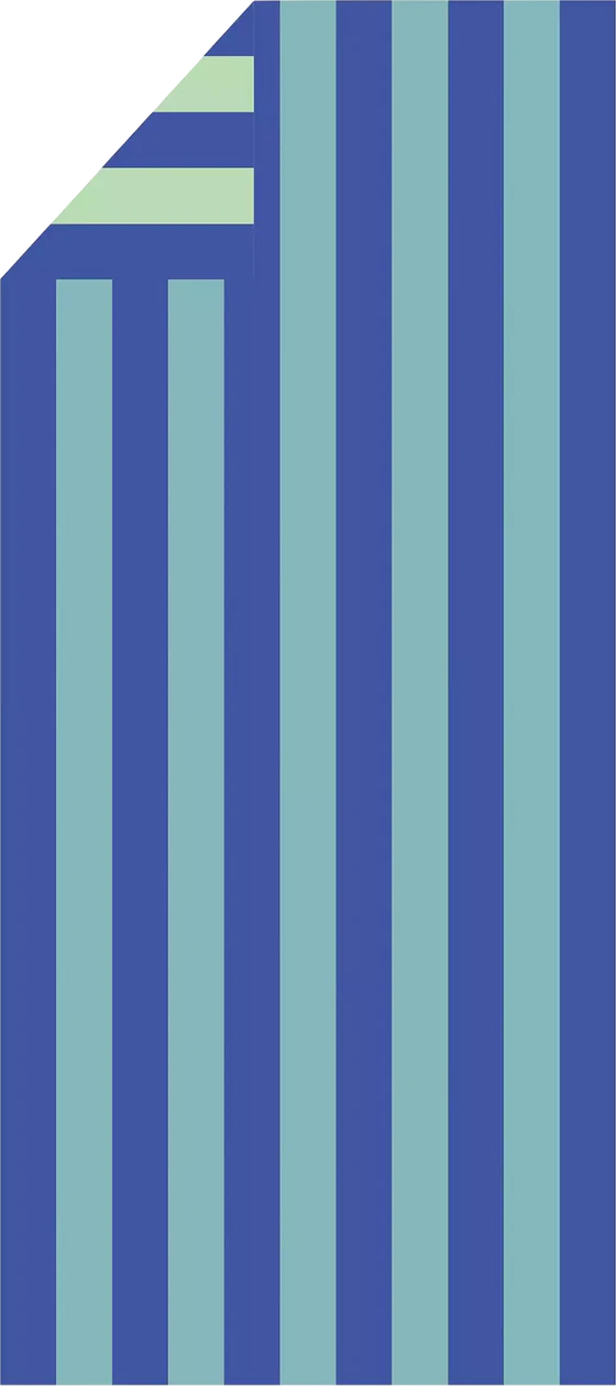 Cawö Strandtuch Tropical 5577-11 Aqua – Streifen-Strandtuch in Blau aus 100 % Baumwolle