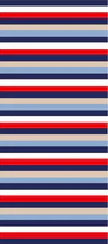 Cawö Strandtuch Streifen 5575-12 Multicolor – Buntes Streifen-Strandtuch aus 100 % Baumwolle