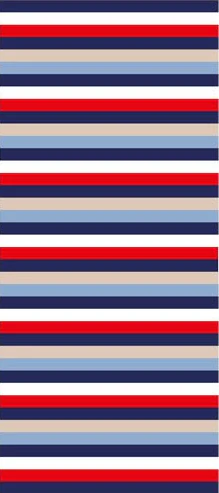 Cawö Strandtuch Streifen 5575-12 Multicolor – Buntes Streifen-Strandtuch aus 100 % Baumwolle