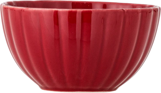 Bloomingville Latina Bowl – Große Schale in Rot aus 100% Steingut für ein Cozy Wohnambiente