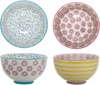 Bloomingville Patrizia Schale – Cozy Steingut Bowl Set in Rot, Blau & Gelb